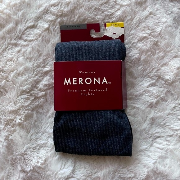 🌻3/$20 🆕 Target Merona Opaque Textured Dark Gray Tights, Size Small - Picture 2 of 9